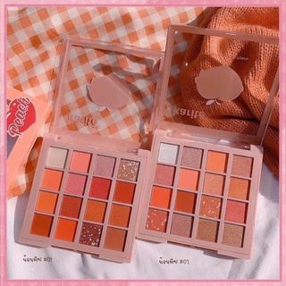 Bảng Phấn Mắt Karite Peach 16 ô Tông Cam Đất Cực Xinh