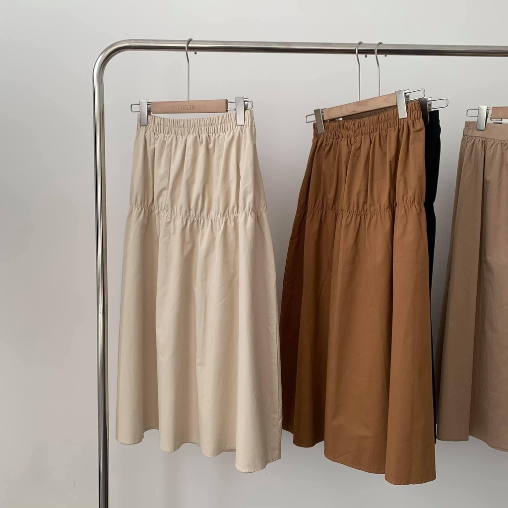 Chân váy chun tầng