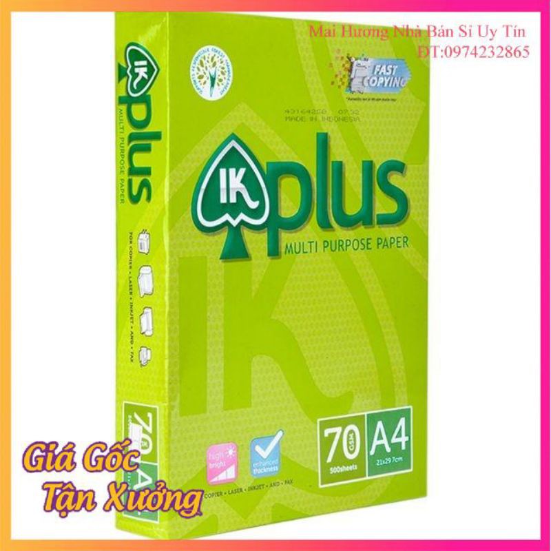 Giấy A4 Ikplus 70gsm