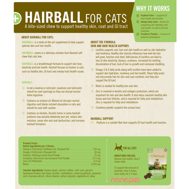 Viên Nhai Hairball For Cat Ngừa Búi Lông Cho Mèo 1 viên