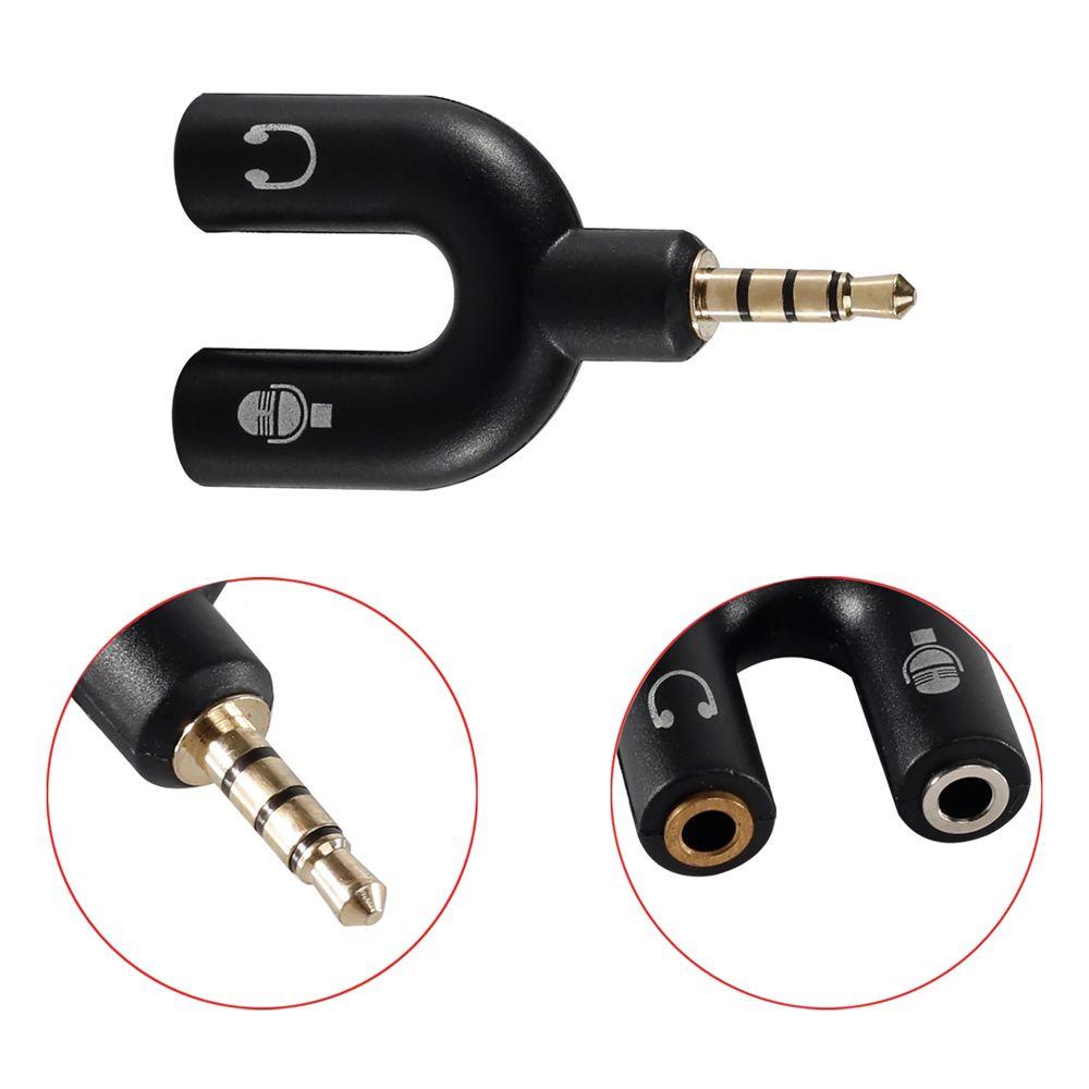AUGUSTINA Cáp Chuyển Đổi Âm Thanh Chữ U Cho Máy Nghe Nhạc MP3 MP4