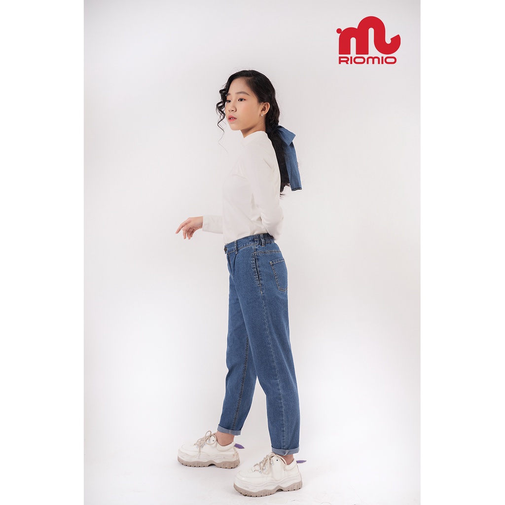 Quần Jean Baggy Basic Nữ RIOMIO thoải mái, co giãn tốt - RO028