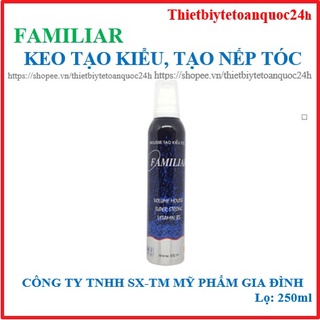 Keo Vuốt Tóc - Muosse Tạo Kiểu Tóc FAMILIAR - Tạo Kiểu Tóc - tạo nếp Chuyên Nghiệp 250ml