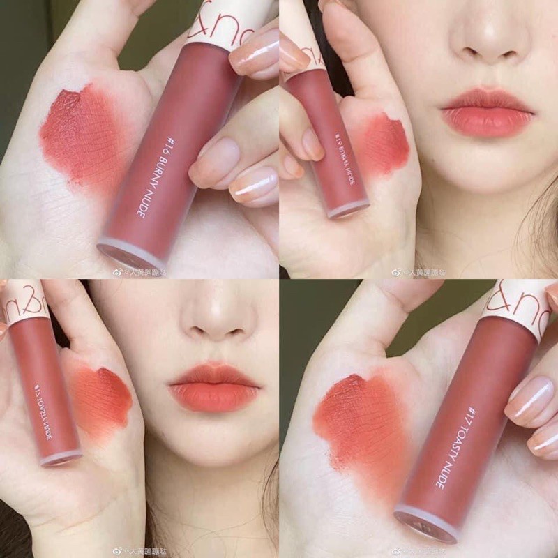 Son kem lì mềm mượt lâu trôi Romand Nude Zero Velvet Tint màu 16 hồng đất Burny Nude Mẫu Mới 2022