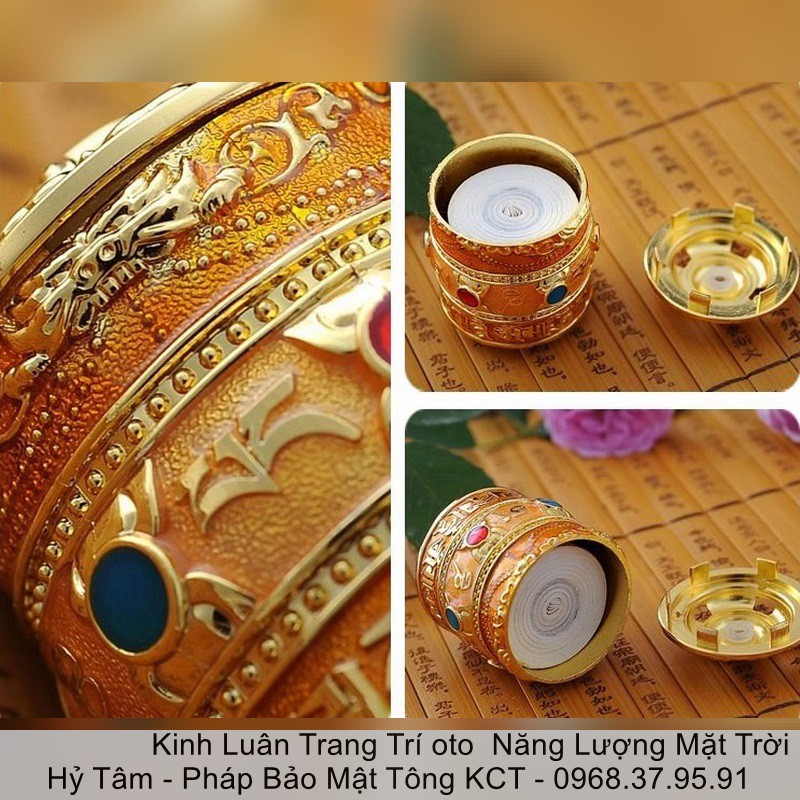 |Cao Cấp| Kinh Luân Trang Trí Ôtô Năng Lượng Mặt Trời Sơn Tĩnh Điện Nạm Men Ngọc