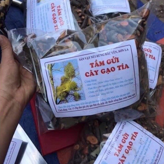 Cây Tầm Gửi Gạo Tía Khô Sơn La (Gói 1kg)