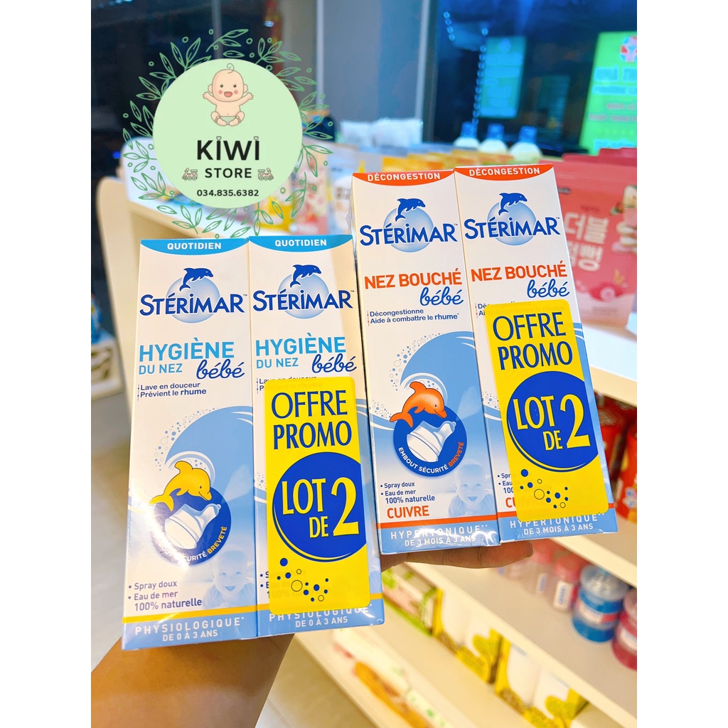 Xịt muối biển cá heo Sterimar Pháp 100ml
