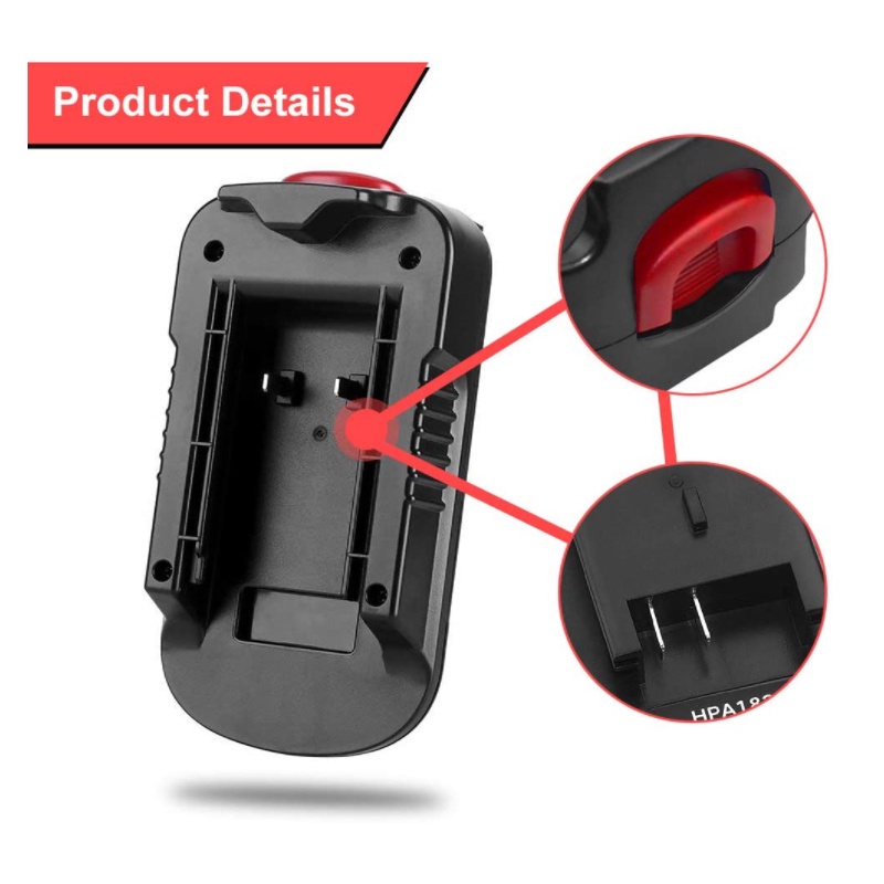 Bộ chuyển đổi pin hpa1820 cho black decker / stanley / porter cable 20v max lithium pin cho black decker 18v ni-mh tools