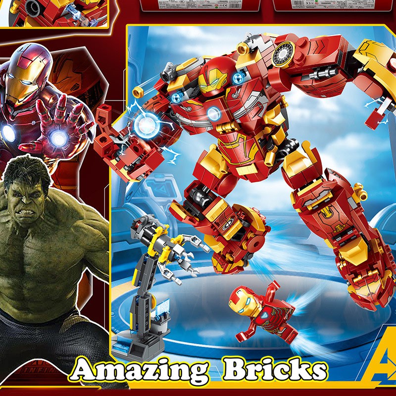 Đồ chơi lắp ráp Mech Hulkbuster MK44 - Robot siêu anh hùng Lewan 2018 - Marvel Avengers