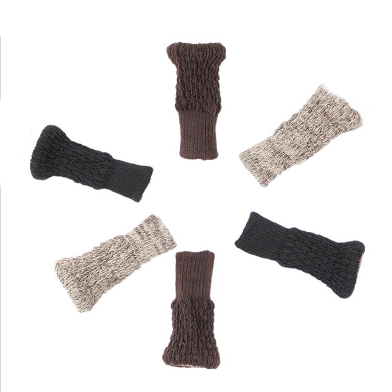 Bộ 4 Vỏ Bọc Chân Ghế Dệt Kim Chống Trượt Giảm Tiếng Ồn Tiện Dụng