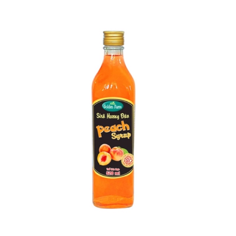 siro golden farm  chai thủy tinh 520ml ĐÀO