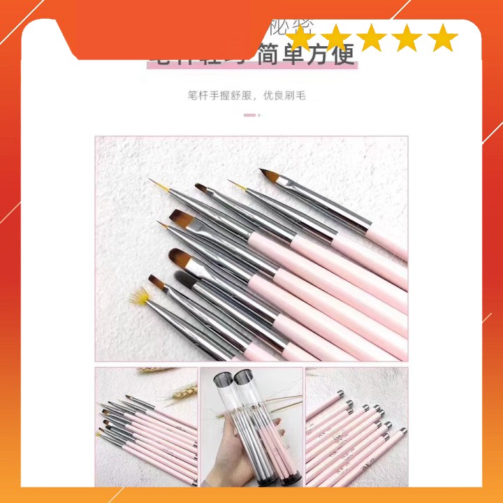 [SIÊU TIẾT KIỆM] [ĐẦY ĐỦ CỌ HỌC NAIL VẼ NAILS] Set cọ 10 cây Dingxi đủ các loại cọ, mua combo này quá rẻ và tiết kiệm