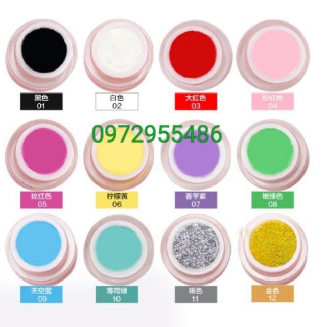 Sét gel vẽ nổi 3d
