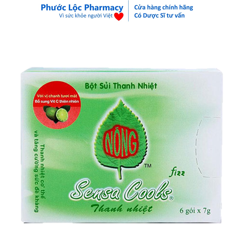 Sensa cools. Sủi thanh nhiệt. Giải nhiệt. Nhiệt miệng. Bột sủi.