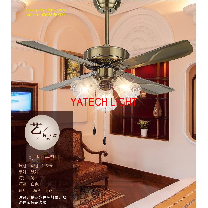 QUẠT DEN 4 SẮT  YATECH YAT -QN5001