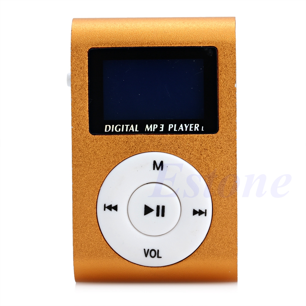 MÀY NGHE NHẠC VỎ NHÔM-Máy nghe nhạc MP3 mini màn hình LCD hỗ trợ Micro SD TF 16GB giao diện sạc USB