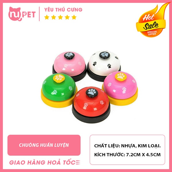 Chuông huấn luyện chó mèo Nupet | Chuông bấm huấn luyện thú cưng nhiều màu