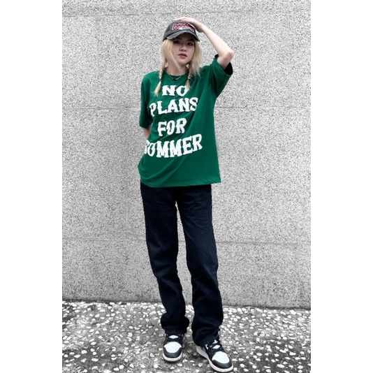 Áo thun đôi nam nữ No Summer xanh lá, nâu unisex cá tính  Trend giá rẻ, cotton 3158 mặc nhóm  Free ship