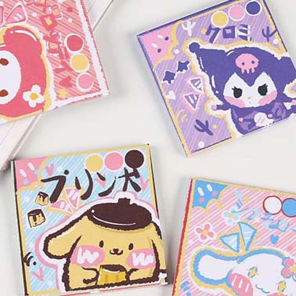 Giấy Ghi Chú Họa Tiết Mèo Kuromi Kitty Hoạt Hình Trang Trí Sổ Tay