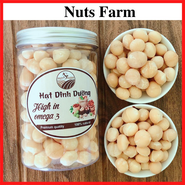 Hạt macca Úc nguyên hạt, đã sấy giòn, không tẩm ướp gia vị NUTSFARM