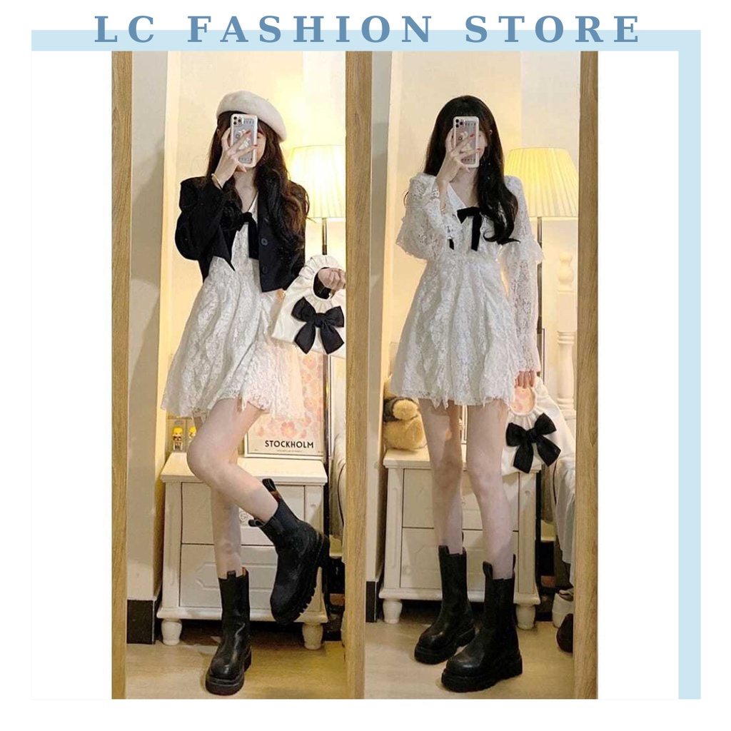 CÓ SẴN Váy Đầm Ren Tiểu Thư Bồng Bềnh Nàng Thơ LC Fashion Store