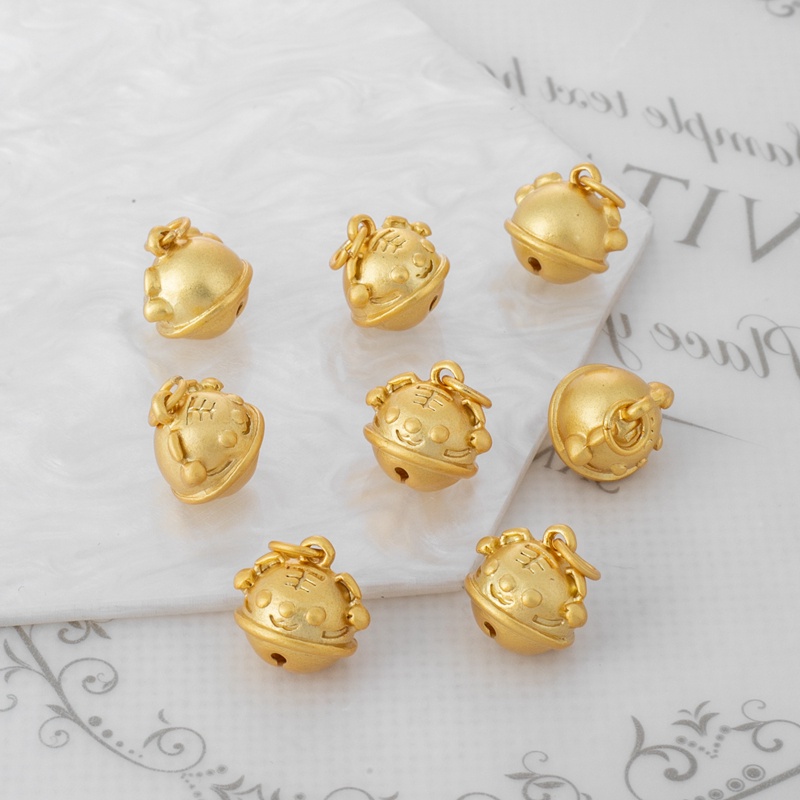 Chuông Nhỏ Hình Tròn Màu Vàng 18K 11mm diy Dùng Làm Trang Sức