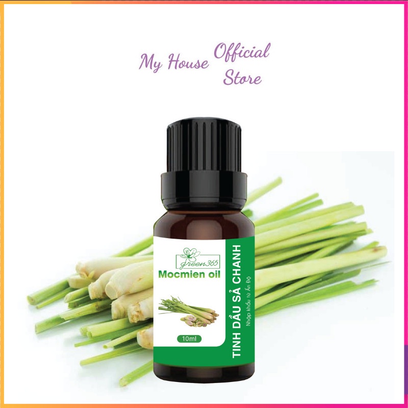 Tinh dầu sả chanh thiên nhiên nguyên chất loại 10ml giúp thơm phòng, đuổi muỗi giảm stress hiệu quả