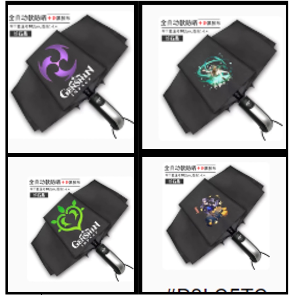 Ô che nắng Dù che Genshin impact vision và in hình nhân vật genshin impact
