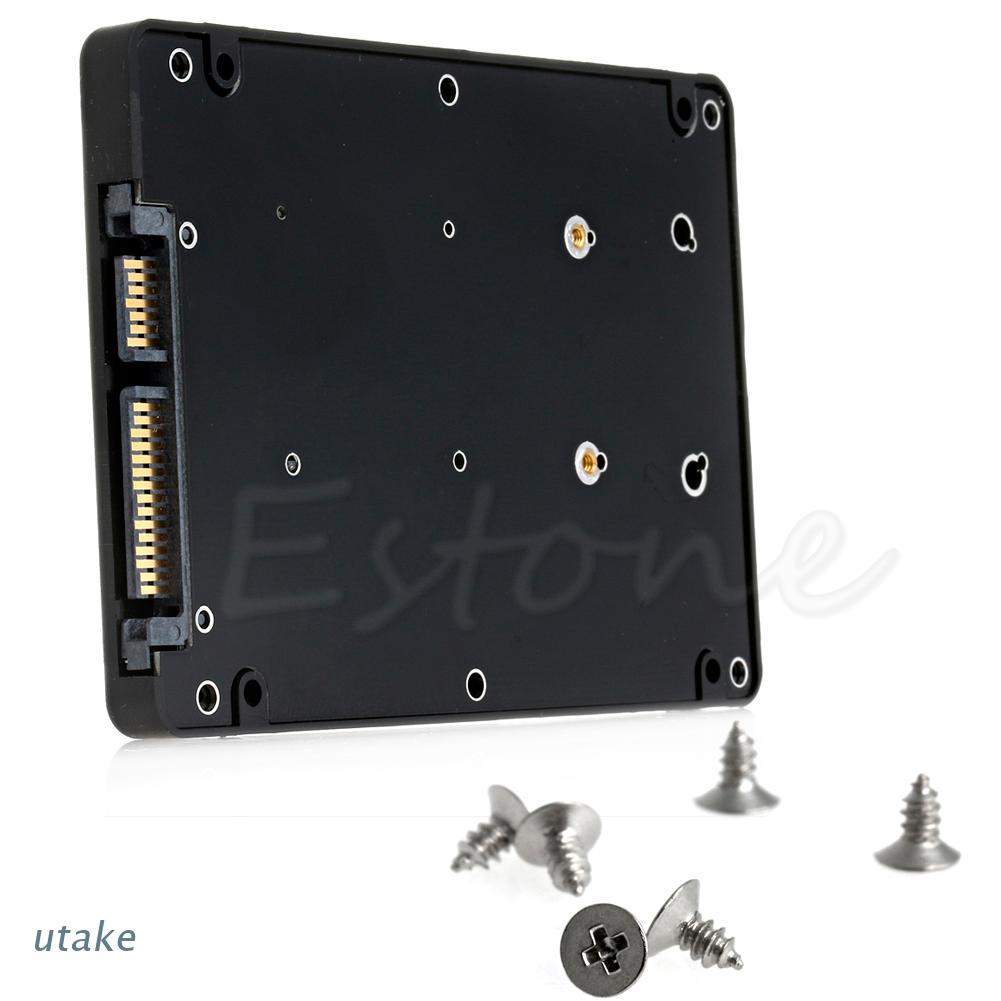 Utake 1Pc Mini PCIE mSATA SSD To 2.5'' SATA3 Adapter Card With Case Black 7mm