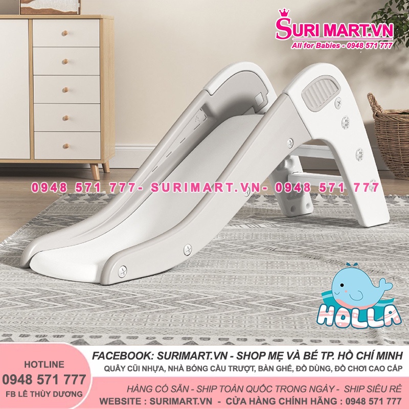 Cầu trượt đơn Holla cho bé - Cầu trượt mẫu mới Pony