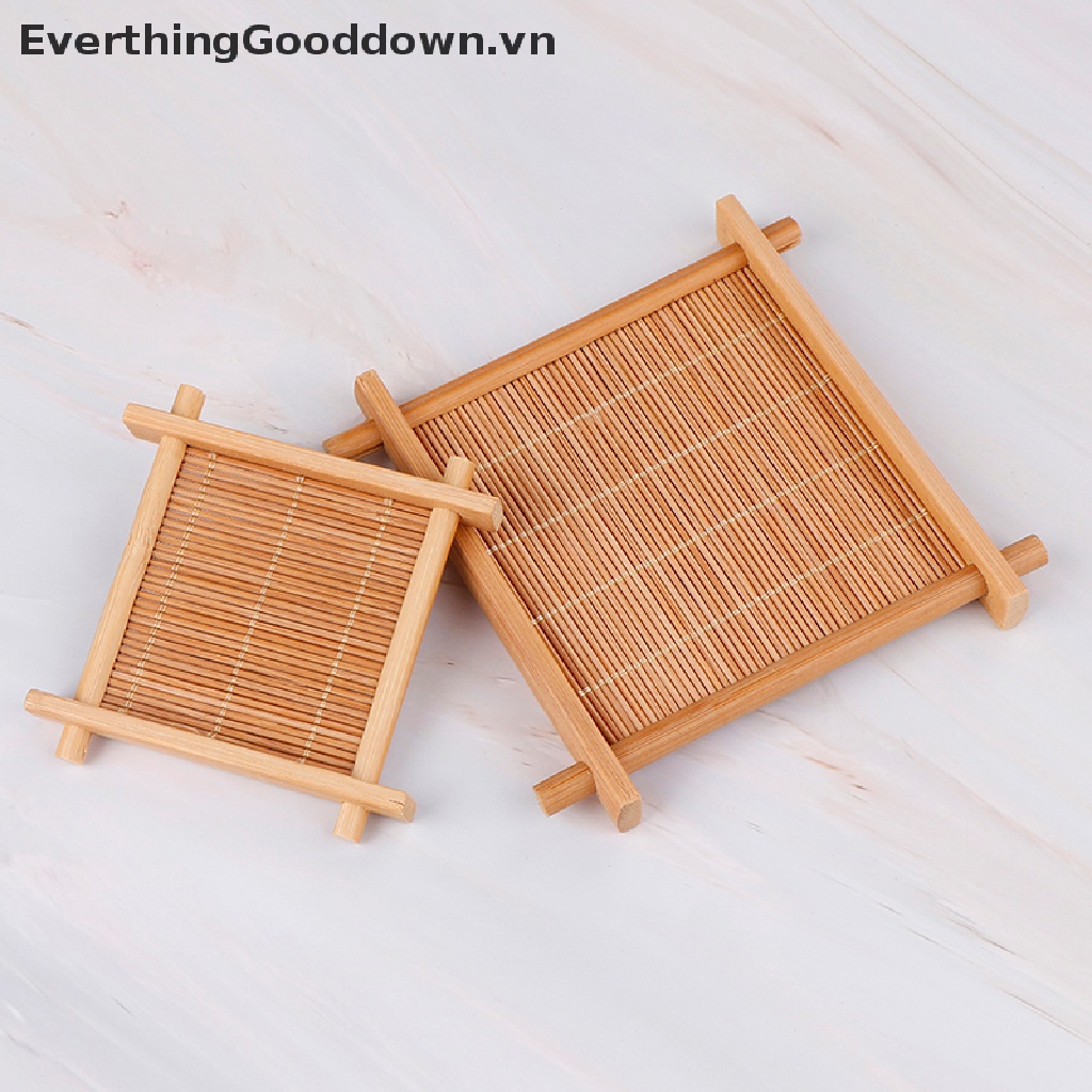 Everthinggood Phụ Kiện Đế Lót Cốc Trà Bằng Tre Trang Trí Nhà Bếp