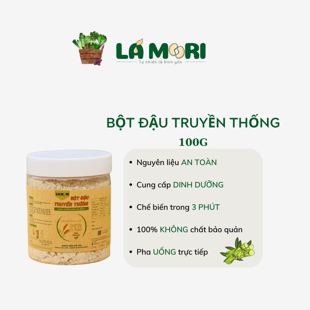 100G BỘT ĐẬU TRUYỀN THỐNG sử dụng đường thô uống liền tốt cho sức khỏe - Lá Mori