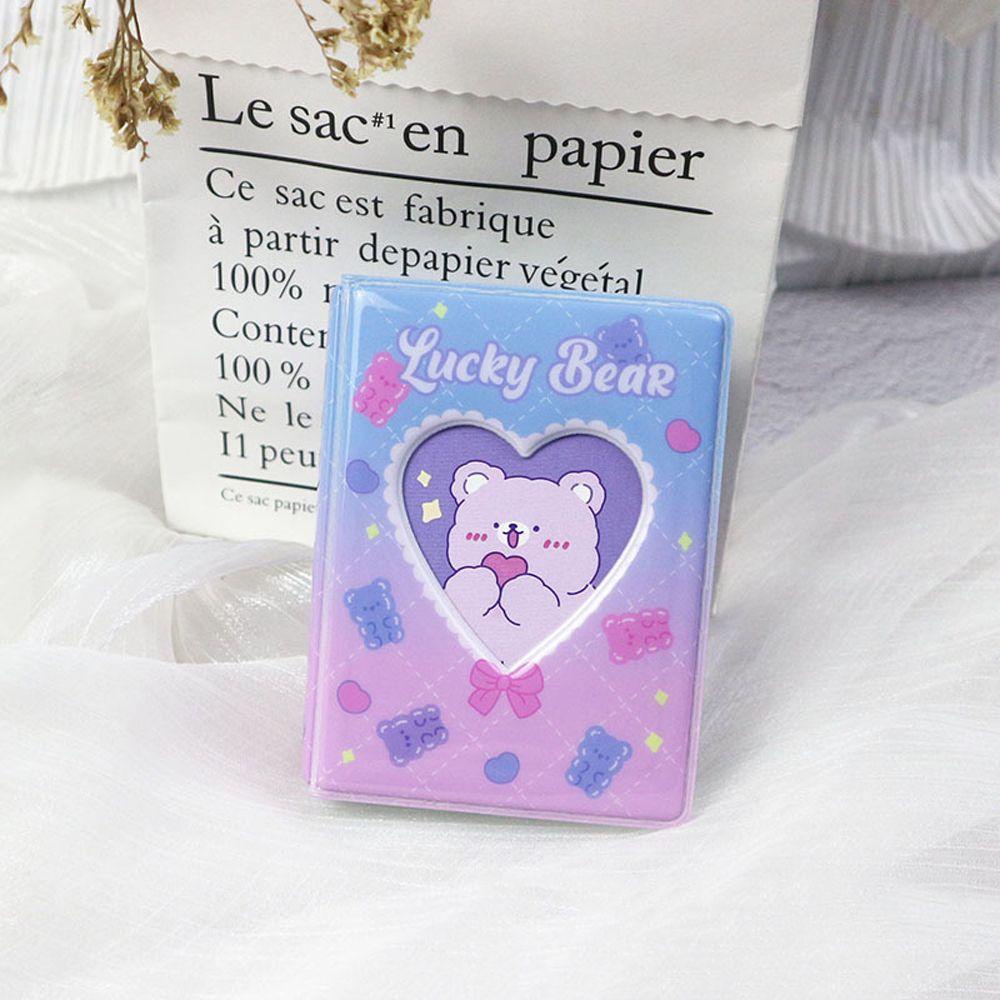 Album Ảnh DARON Bánh Gấu Với Móc Khóa Trái Tim 3 inch Và 20 Túi Đựng Ảnh Thần Tượng