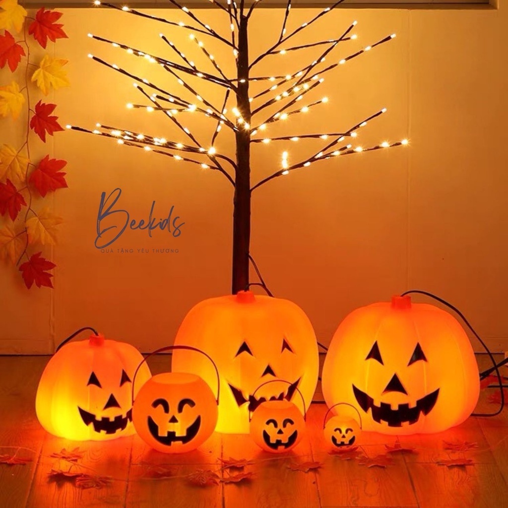 Đèn Halloween - Lồng đèn bí ngô Halloween - Có đèn, nhạc - Đèn lồng bí ngô Halloween  BEEKIDS
