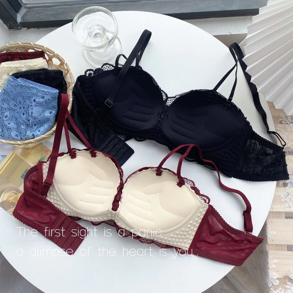 Áo ngực nữ ren không gọng đệm mút bàn tay nâng đỡ ngực tạo khe sexy gợi cảm và quyến rũ DOPICO A5464
