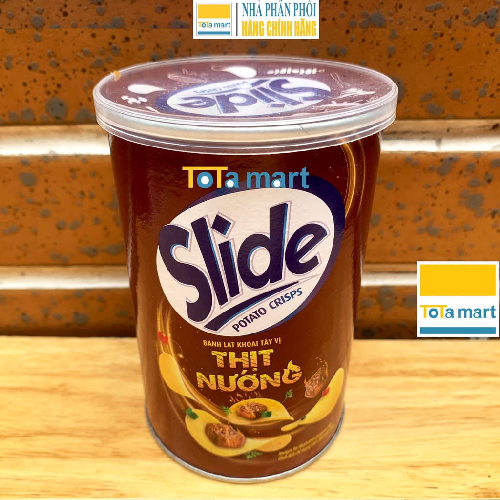 (hsd 01-&gt;05/2024) Snack khoai tây lon SLIDE hộp nhỏ 75g đủ vị