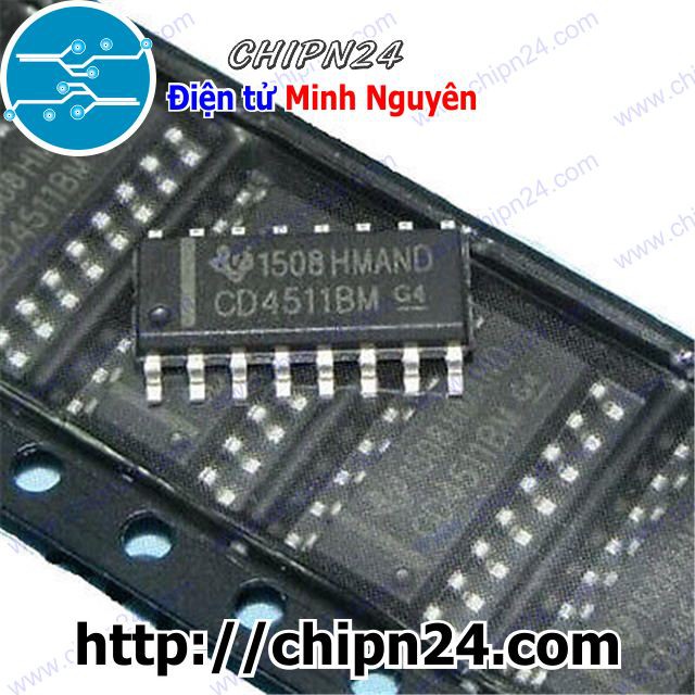 [3 CON] (SOP) IC Dán CD4511 SOP-16 (SMD) (CD4511BM 4511)