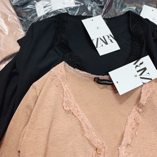 Áo len tăm viền ren (2 màu ảnh thật)