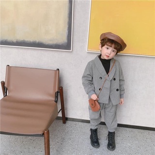 Set Vest dạ phong cách Hàn Quốc cho bé trai