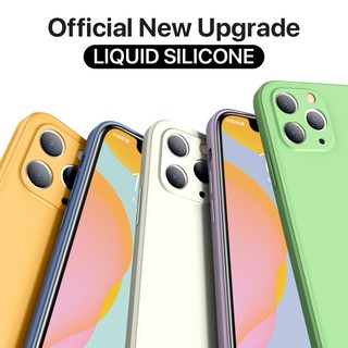Hoce Luxury Square Edge Liquid Silicone Mềm Ốp Lưng Cho iPhone 13 12 11 Pro Max 12 Mini X XS XR 7 8 Ốp Lưng Chống Sốc