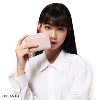 Ví Da Saffiano Đựng Thẻ DOLANTO BRAND Khóa Zip
