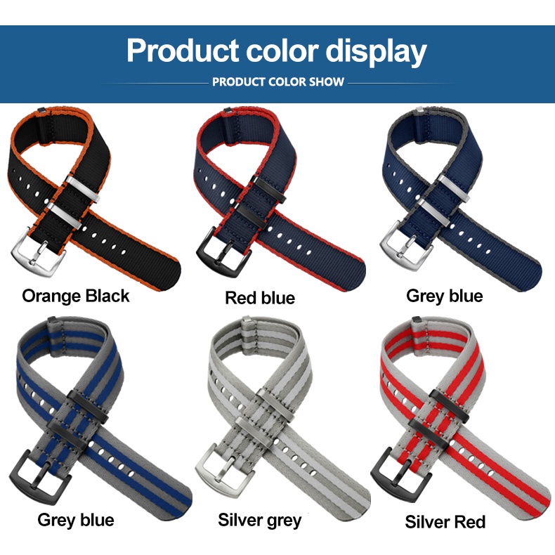 Dây Đeo Sợi Nylon Chất Lượng Cao 20mm 22mm Cho Đồng Hồ Thể Thao 007 James Bond