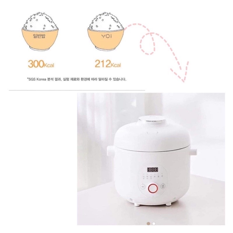 NỒI CƠM TÁCH ĐƯỜNG YOI 0.72L HÀN QUỐC