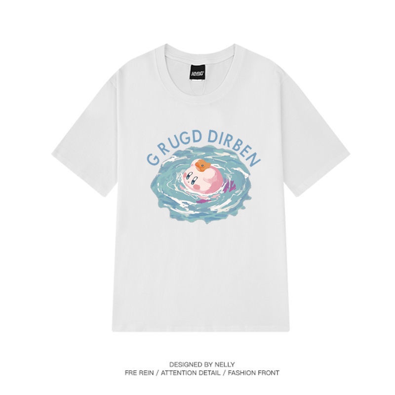 Áo Thun Tay Ngắn In Hình Kirby Phong Cách Harajuku Cho Nữ