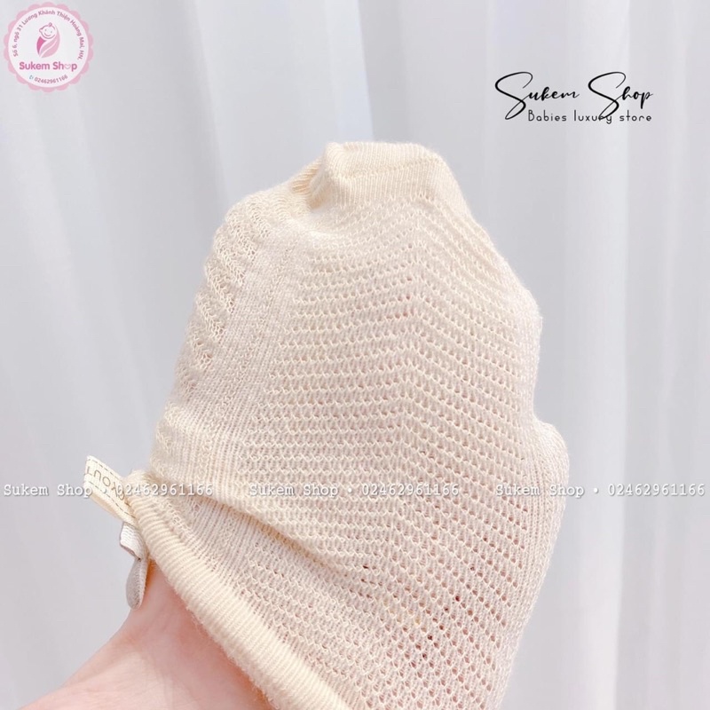 Set 4  tất lưới nằm điều hoà cho bé 0-3 tuổi bé trai bé gái
