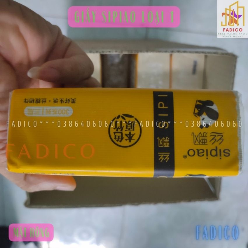Khăn giấy gấu trúc Sipiao loại 1,giấy gấu trúc không mùi mềm mịn tiện dụng hàng ngày-fadico