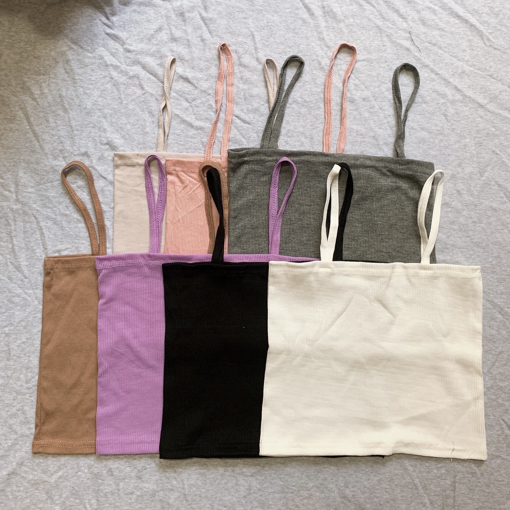 Áo hai dây sợi bún croptop CRA018 thời trang ulzzang