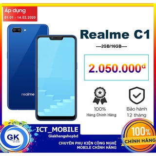 Điện thoại Realme C1 2GB + 16GB - Đen - Hàng chính hãng