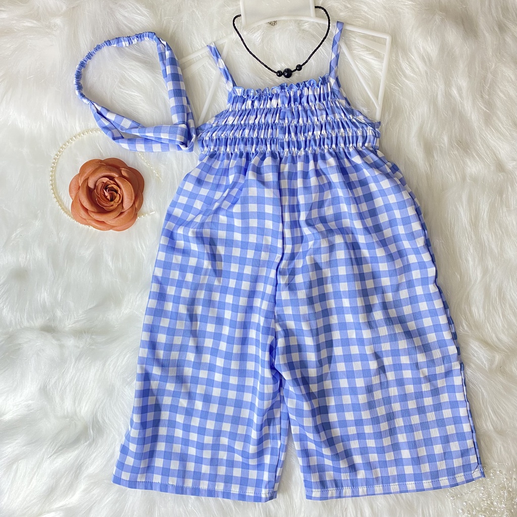 Set đồ thiết kế bé gái, bộ đồ bé gái bay caro xanh Thôi Nôi, Sinh Nhật 8-23kg Angel Baby Thời Trang Thiết Kế