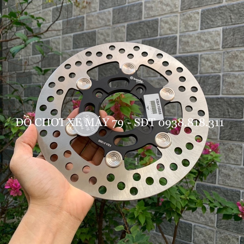 Đĩa thắng trước Brembo khoen inox 304 salaya size 220mm